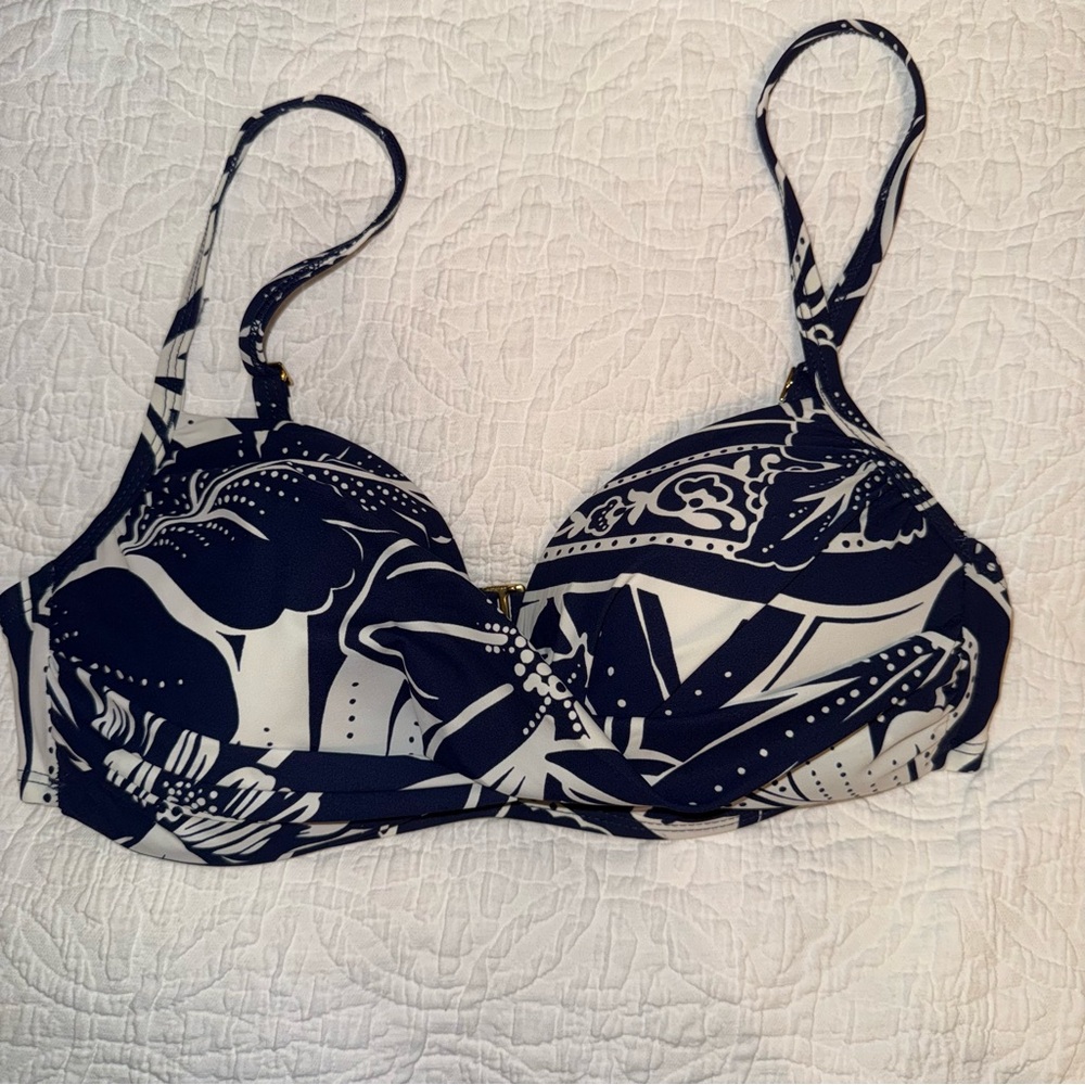 La Blanca Blue and White Bikini Swimwear